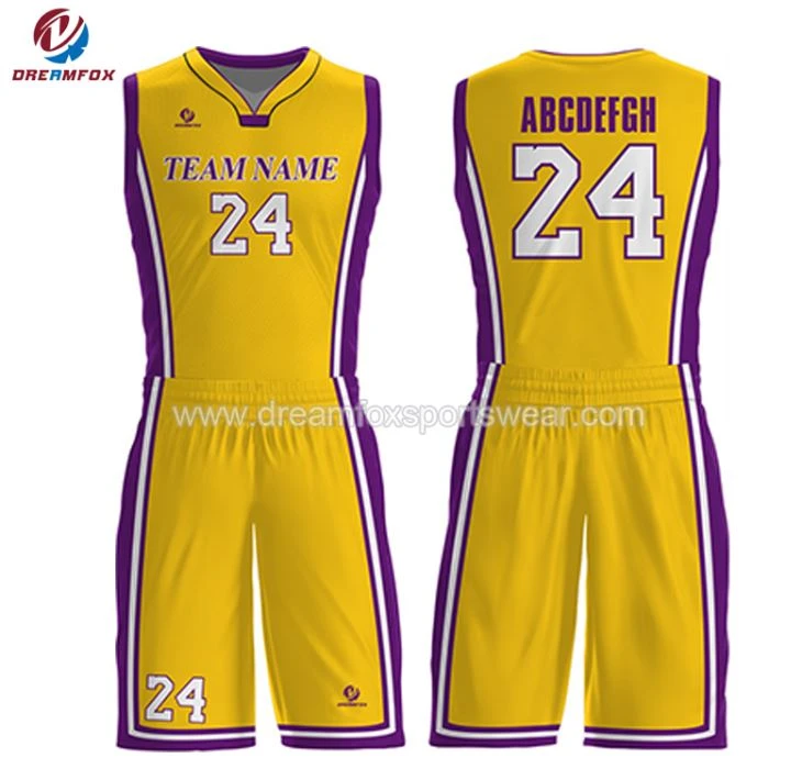 เครื่องแบบเสื้อบาสเก็ตบอล Coolmax สี Sublimated